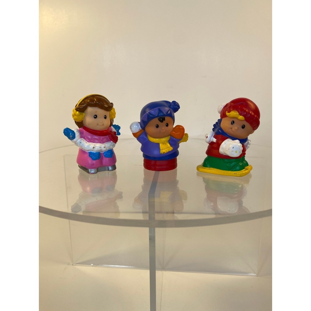 Fisher Price Little People Vintage 1998 Winter Figures Snow Day Skier Set of 3